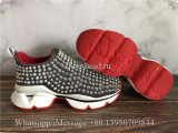 Christian Louboutin Spike Sock Donna Sneaker Grey