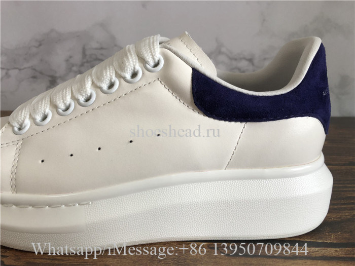 Alexander McQueen Oversized Sneaker White Dark Blue Suede