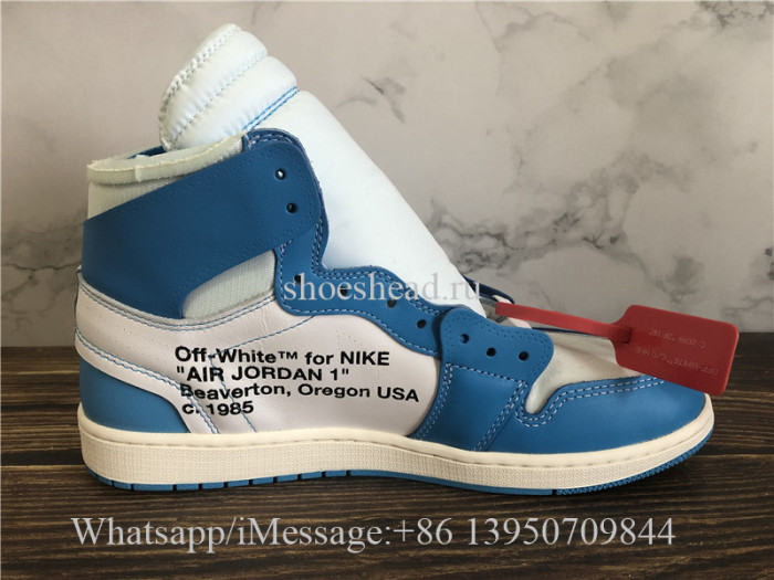 Super Quality Off White x Air Jordan 1 UNC Powder Blue