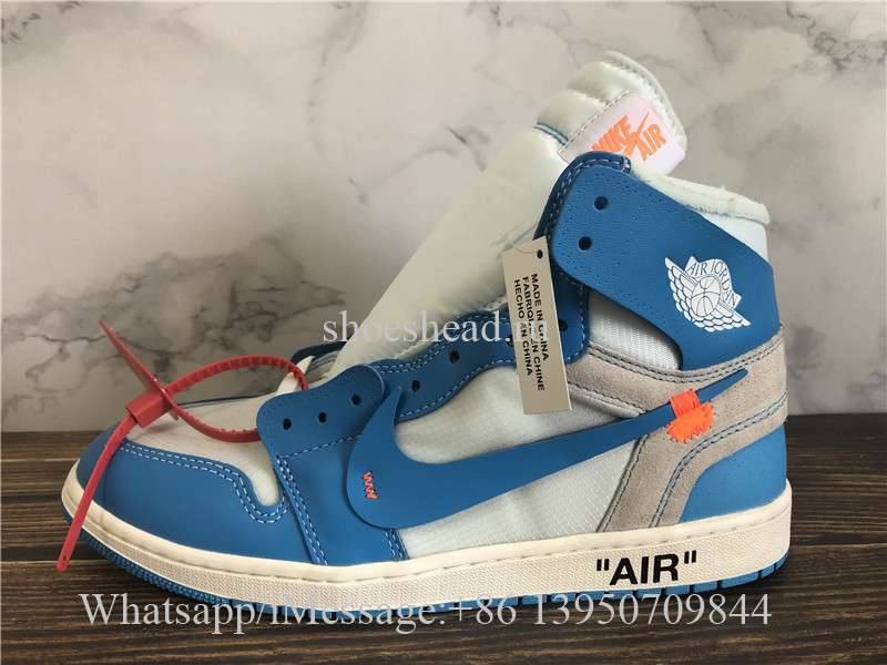 Super Quality Off White x Air Jordan 1 UNC Powder Blue