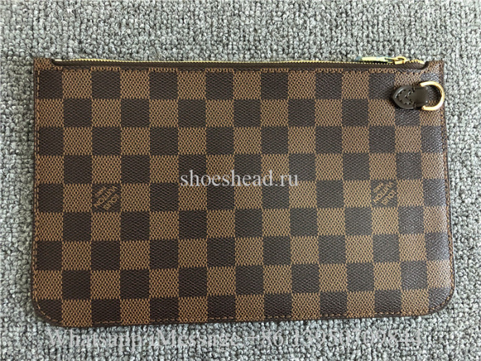 Original Version Louis Vuitton Damier Ebene Neverfull MM Cerise Lining Handbag