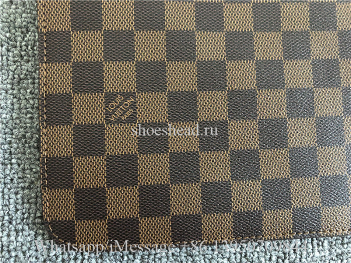 Original Version Louis Vuitton Damier Ebene Neverfull MM Cerise Lining Handbag