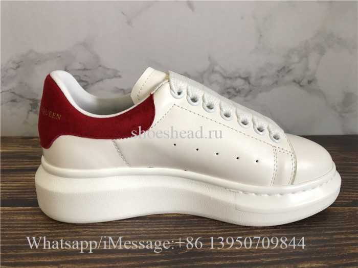 Alexander Mcqueen Oversized Sneaker White Red Suede