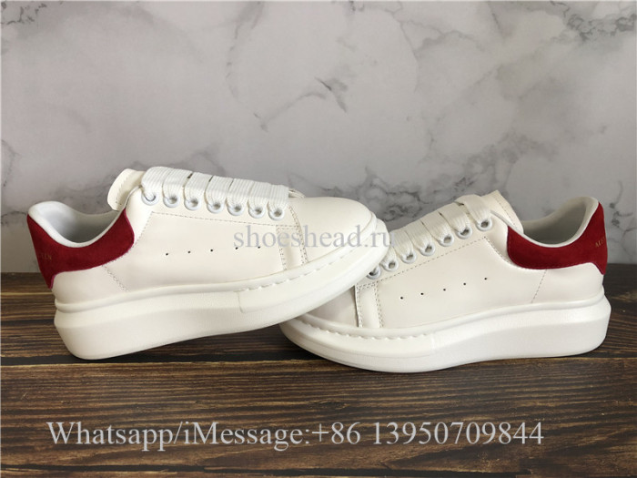 Alexander Mcqueen Oversized Sneaker White Red Suede