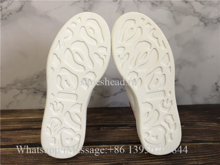 Alexander Mcqueen Oversized Sneaker White Red Suede