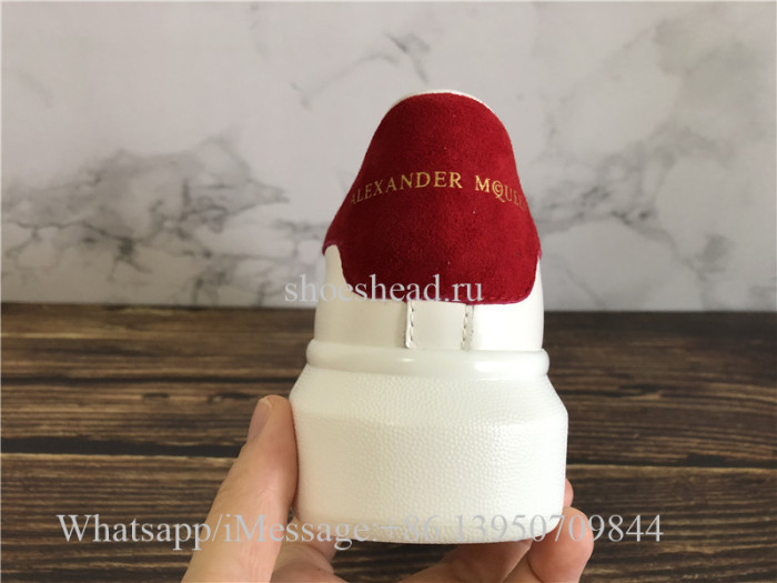 Alexander Mcqueen Oversized Sneaker White Red Suede