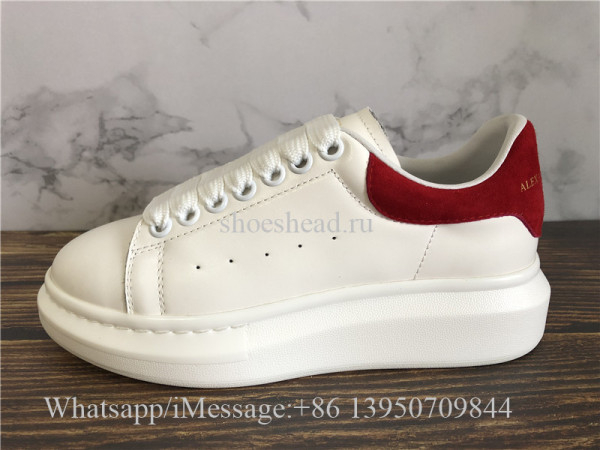 Alexander Mcqueen Oversized Sneaker White Red Suede