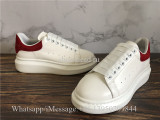 Alexander Mcqueen Oversized Sneaker White Red Suede