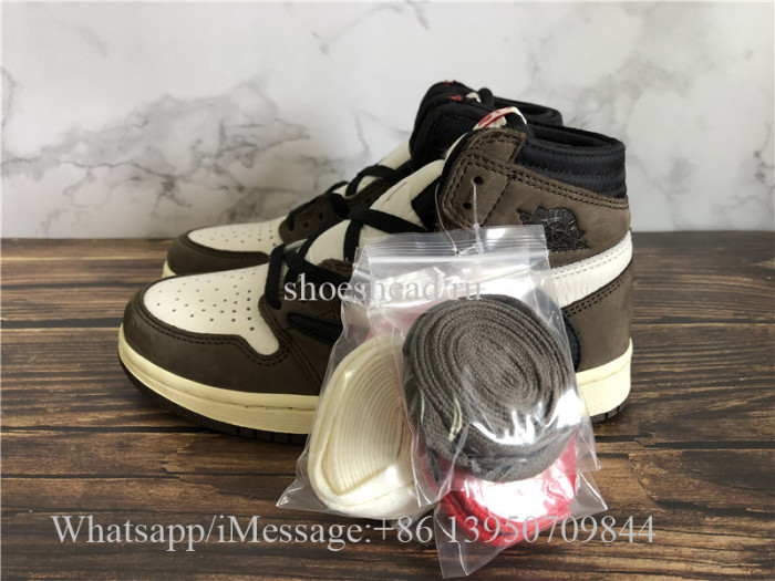 Women Travis Scott x Air Jordan 1 Cactus Jack GS
