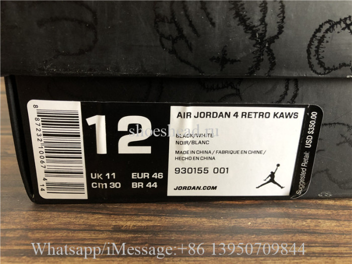 Kaws x Air Jordan 4 Retro Black