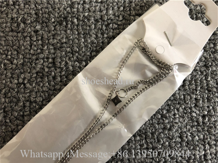 Louis Vuitton Sliver LV Key Logo Necklace