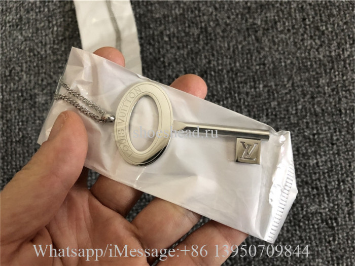Louis Vuitton Sliver LV Key Logo Necklace