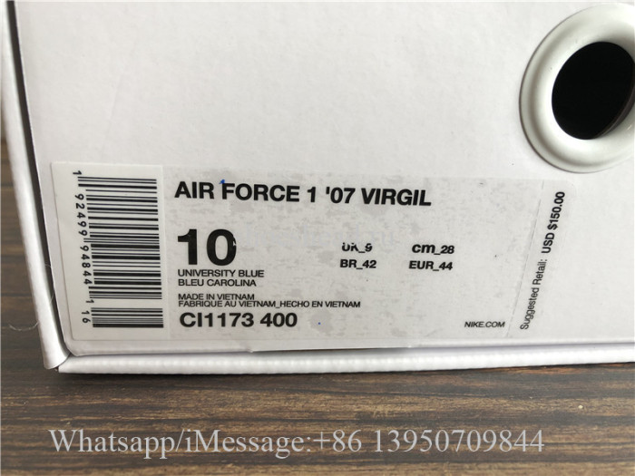 Off White x Nike Air Force 1 MCA Blue