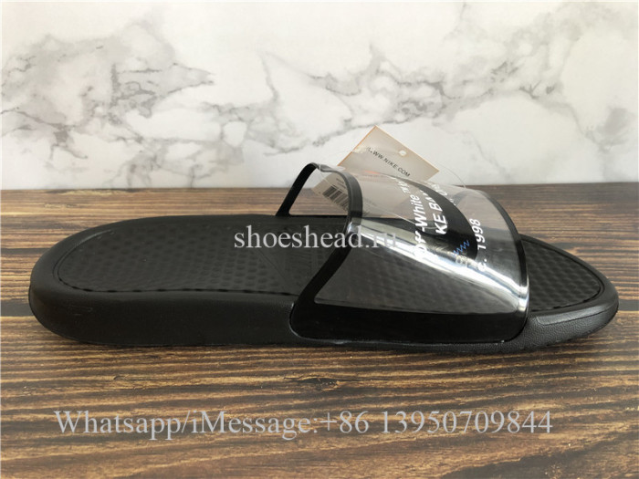Trendsetter Off White x Nike Benassi Casual Slipper Black