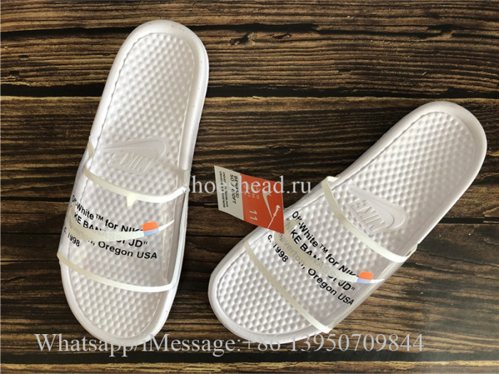 Trendsetter Off White x Nike Benassi Casual Slipper White