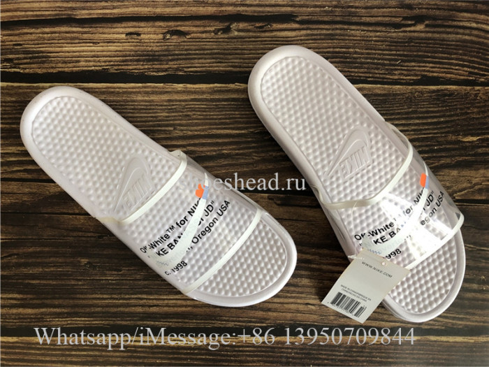Trendsetter Off White x Nike Benassi Casual Slipper White