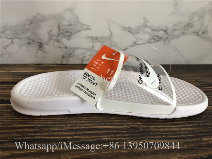 Trendsetter Off White x Nike Benassi Casual Slipper White