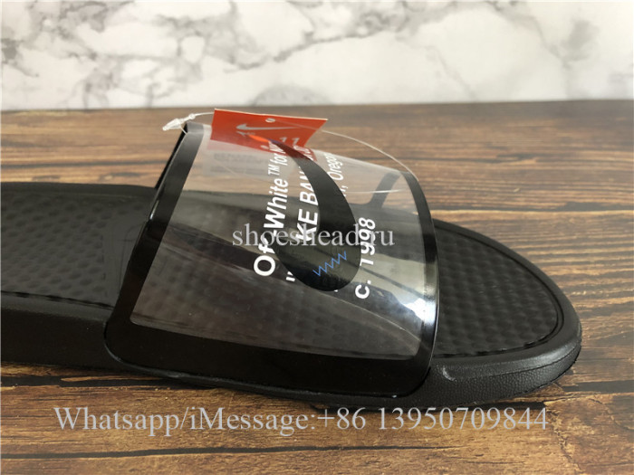 Trendsetter Off White x Nike Benassi Casual Slipper Black