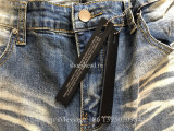 Amiri Denim MX1 Charcoal Slim Broken Jeans