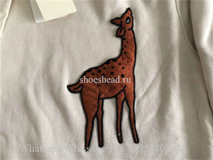 Gucci Deer-Applique Pullover Hoodie(US Size)
