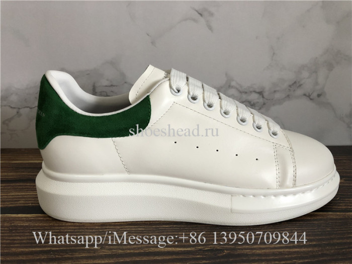 Alexander McQueen Oversized Sneaker White Green Suede