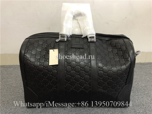 Gucci Signature Leather Duffle Luggage Travel Bag