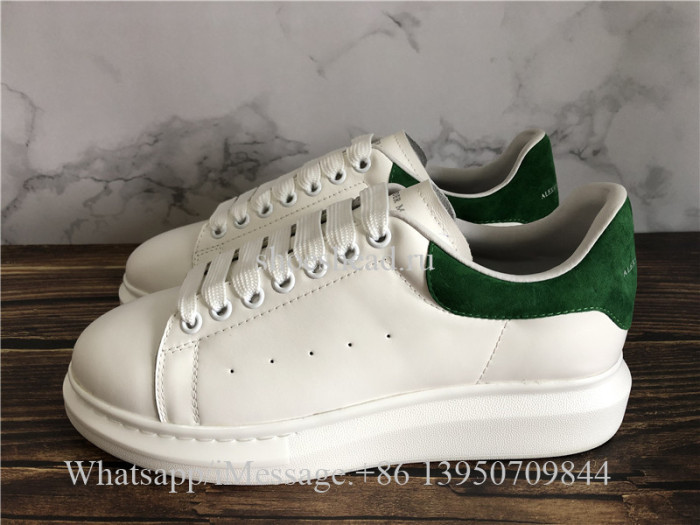 Alexander McQueen Oversized Sneaker White Green Suede