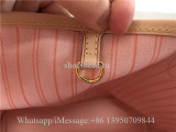 Original Louis Vuitton Damier Azur Bag Neo Neverfull GM Rose Ballerine