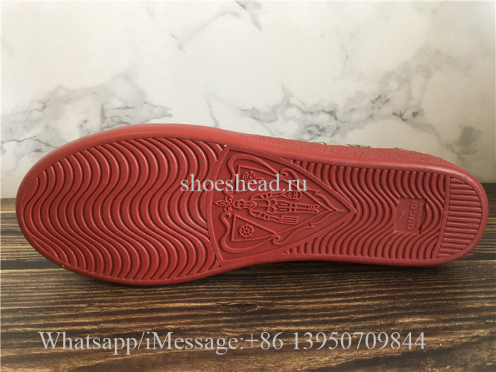 Gucci Ace Embroidered Sneaker Coffee G Logo