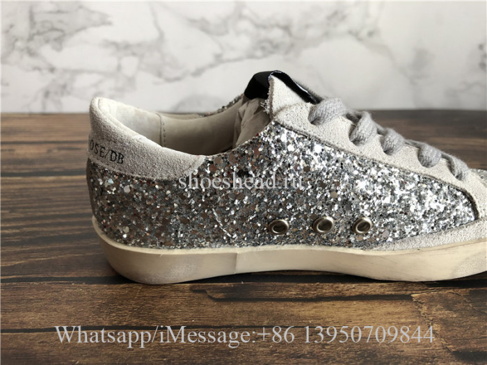 Kid Golden Goose GGDB Superstar Sneaker Grey Crystal
