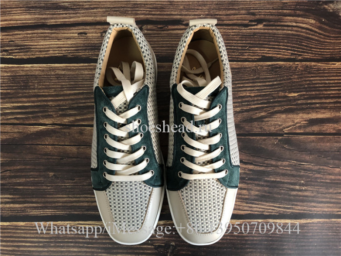 Christian Louboutin Low Top Sneaker Damier Green