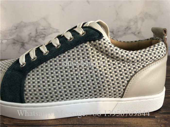 Christian Louboutin Low Top Sneaker Damier Green