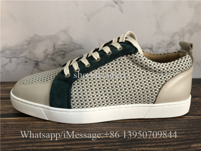 Christian Louboutin Low Top Sneaker Damier Green