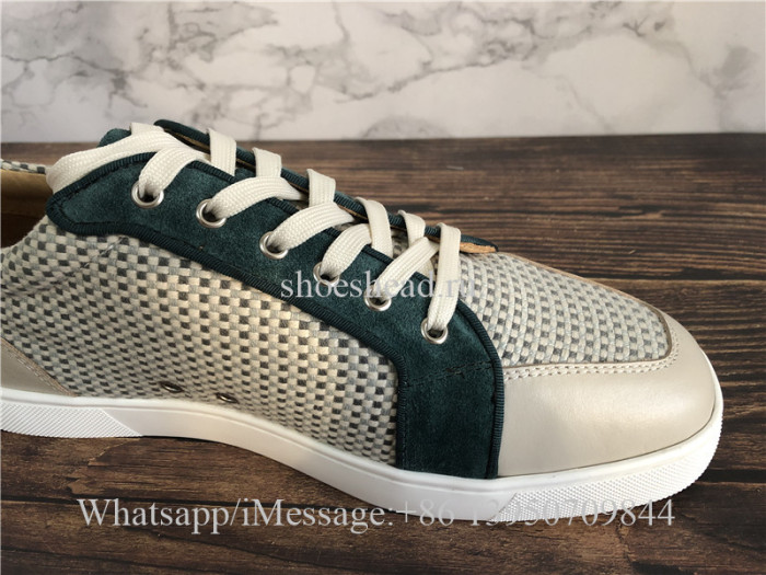 Christian Louboutin Low Top Sneaker Damier Green