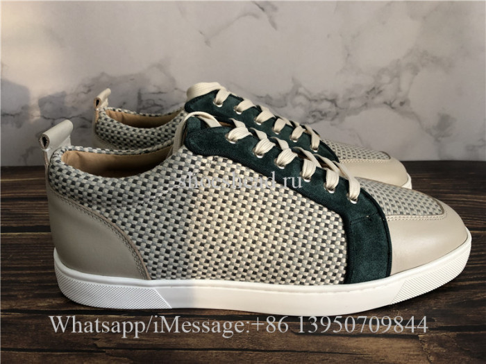Christian Louboutin Low Top Sneaker Damier Green