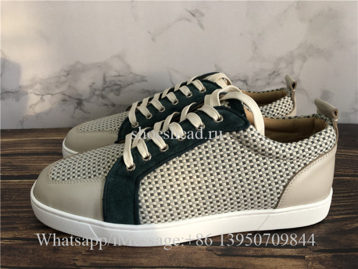 Christian Louboutin Low Top Sneaker Damier Green