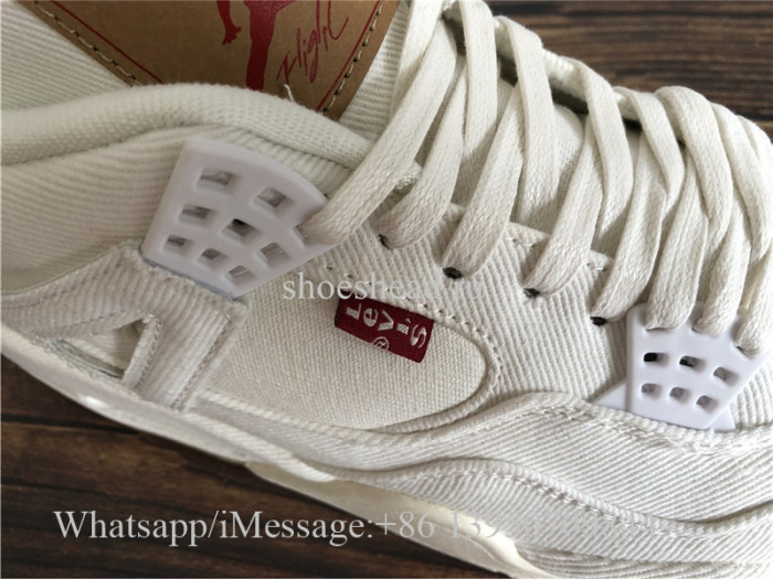 Levis x Air Jordan 4 Denim White