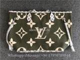 Louis Vuitton Neverfull Monogram Giant MM Khaki Green Beige Lining