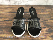Chanel Black Transparent Cruise 2019 PVC Slides