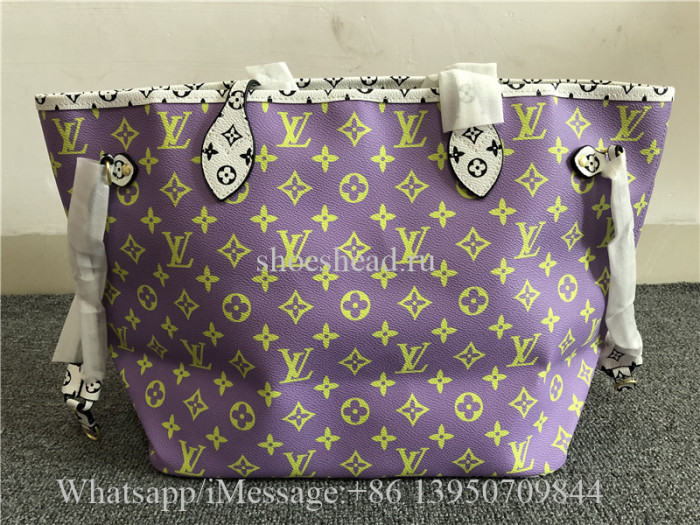 Louis Vuitton Giant Monogram Neverfull MM M44588 Pink Lilac