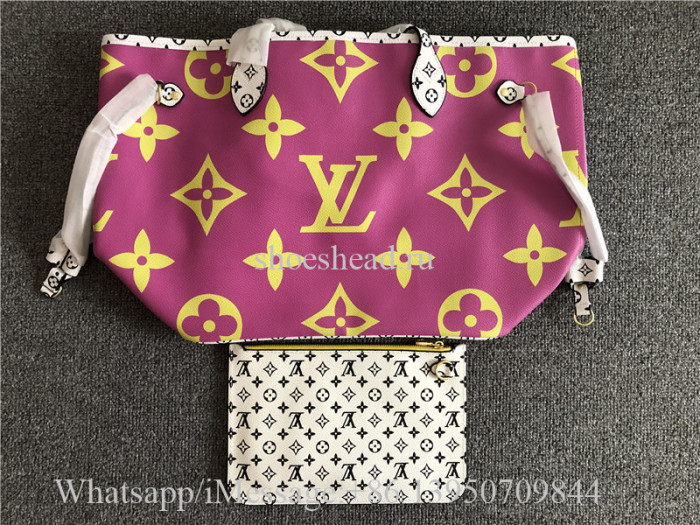 Louis Vuitton Giant Monogram Neverfull MM M44588 Pink Lilac