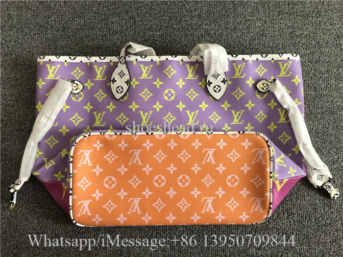 Louis Vuitton Giant Monogram Neverfull MM M44588 Pink Lilac