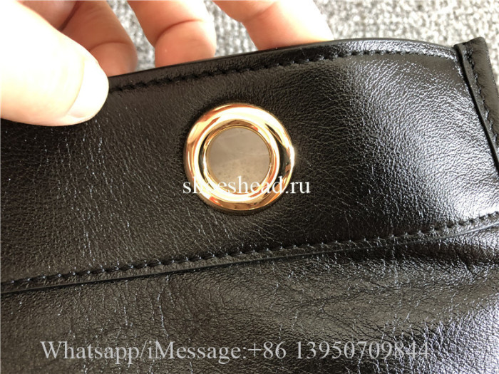 Original Gucci Rajah Large Embellished Leather Tote Black Bag