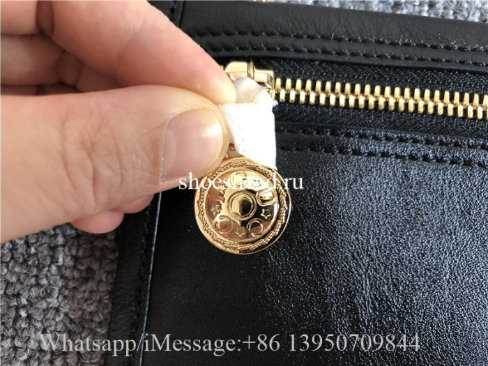 Original Gucci Rajah Large Embellished Leather Tote Black Bag