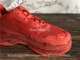 Balenciaga Triple S Clear Sole Sneaker Red