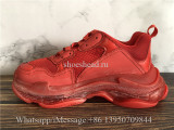 Balenciaga Triple S Clear Sole Sneaker Red