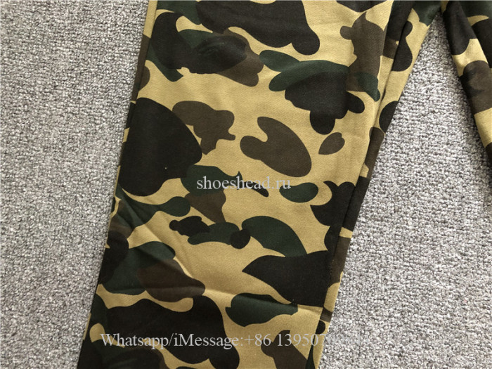 A Bathing Ape Shark Camo Green Bape Pants