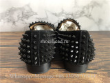 Christian Louboutin Roller Boy Spike Black Suede Opera Sneaker