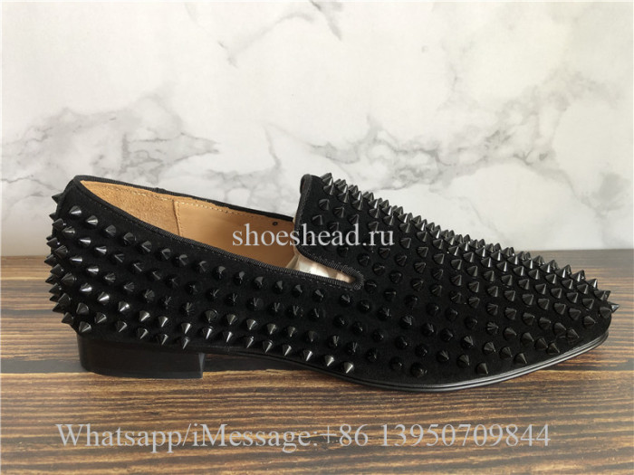 Christian Louboutin Roller Boy Spike Black Suede Opera Sneaker