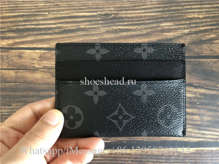 Authentic Louis Vuitton Porte Cartes Double Monogram Eclipse Card Case M62170